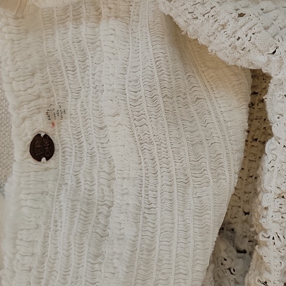 FP One FREE PEOPLE Romantic Rory Top Cotton Gauze Ivory White XS - Picture 10 of 12